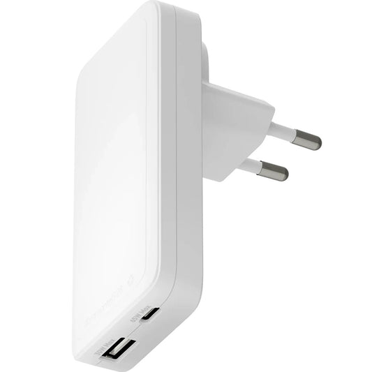 Dbramante1928 RE-Charge Pro slank oplader USB-C 65W + USB-A 30W hvid