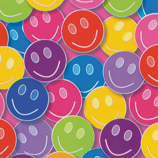 Gavepapir Smiley 57cmx160m flerfarvet