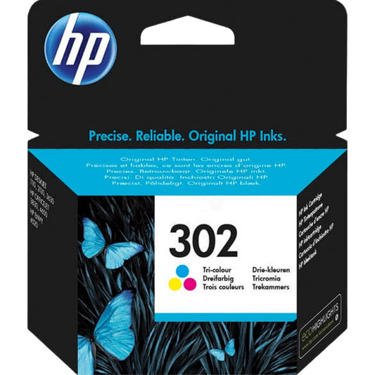 HP 302  F6U65AE Flerfarvet blækpatron 150 sider