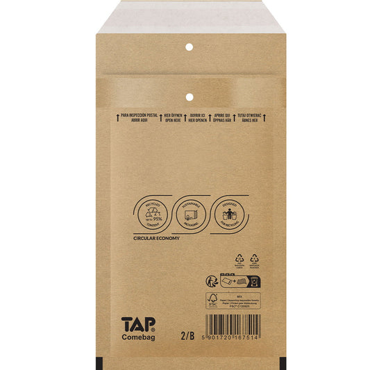 TAP 2 Boblekuvert 140x225mm brun
