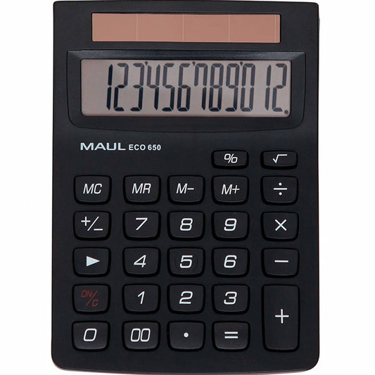 MAUL Eco 650 lommeregner 12-cifret LCD-skærm sort