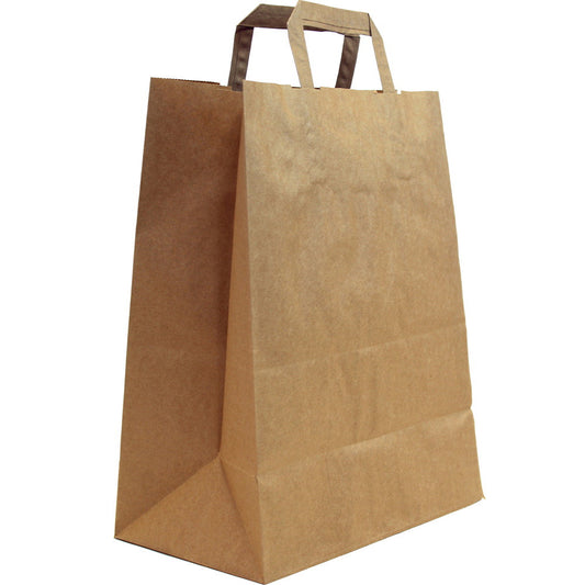 Papirbærepose 16L 80g 260x140x330mm brun