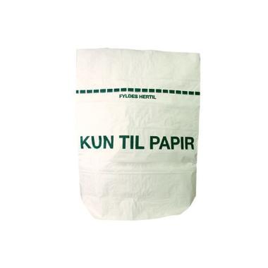 Papirsæk 110liter B700xL950mm 1-lag Kun Til Papir Hvid,50 stk/krt