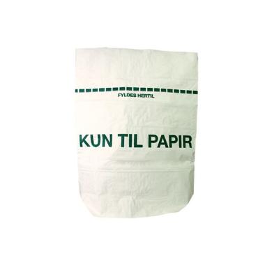 Papirsæk 100ltr B700xL950mm 1-lag Kun Til Papir Hvid,50 stk/krt