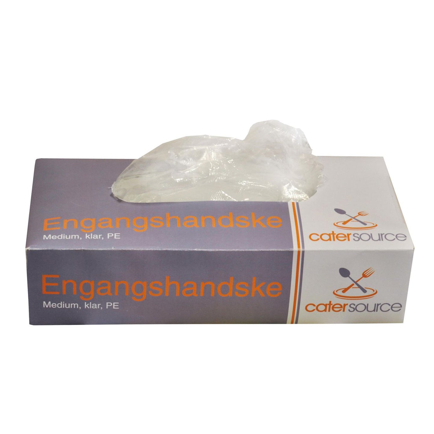 Handske Engangs Catersource str M 240x120x63 mm i boks LDPE,450 stk/pk