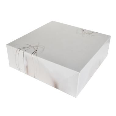 Kageæske hængslet låg S-Line L330xB330xH115mm pap uden rude med åben front,80 stk/krt