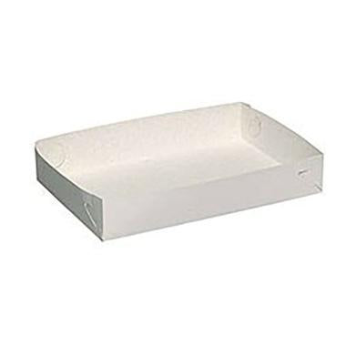 Kageæske fold selv nr 5 L380xB230xH50mm pap hvid,200 stk/krt