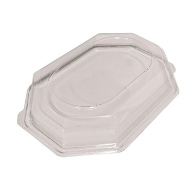 Plastlåg højt 8-kant Klar til sort fad vnr 73700,10 stk/ps