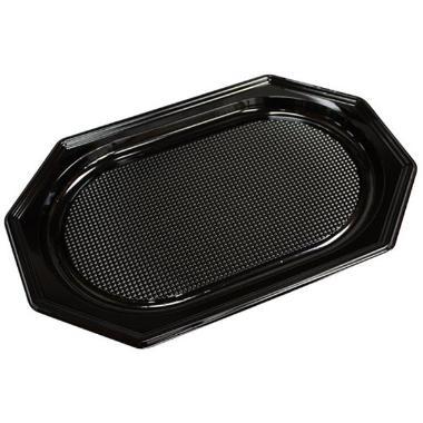 Serveringsfad, 30 x 45 x 3 cm, sort, PET, midi, 10 stk. pr. pakke
