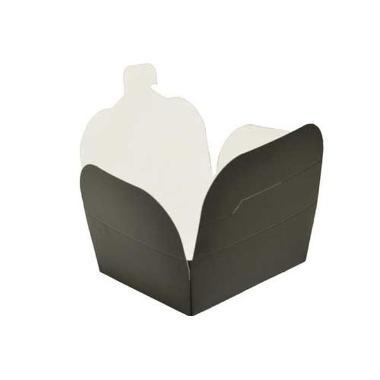 Takeaway æske 700 ml 89x109x65 mm PE-Belagt Mat sort,50 stk/ps
