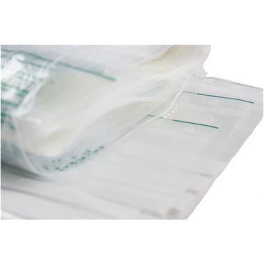 Lynlåspose 150x200 mm 50 my med Skrivefelt LDPE,10 ps x 100 stk/pk