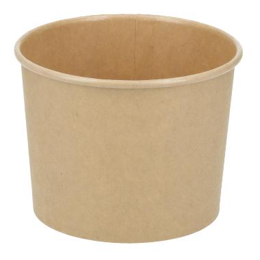Papbæger Verive soup-to-go 350 ml /12 oz Ø96 x 69 mm pap/PLA brun kraft,50 stk/ps