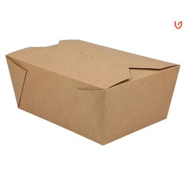 Takeaway æske Verive 140/160x195/220x90 mm 2700 ml kraft biocoating Brun,36 stk/ps