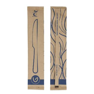 Kniv Enkeltpakket Verive L165mm Træ Natur,100 stk/pk
