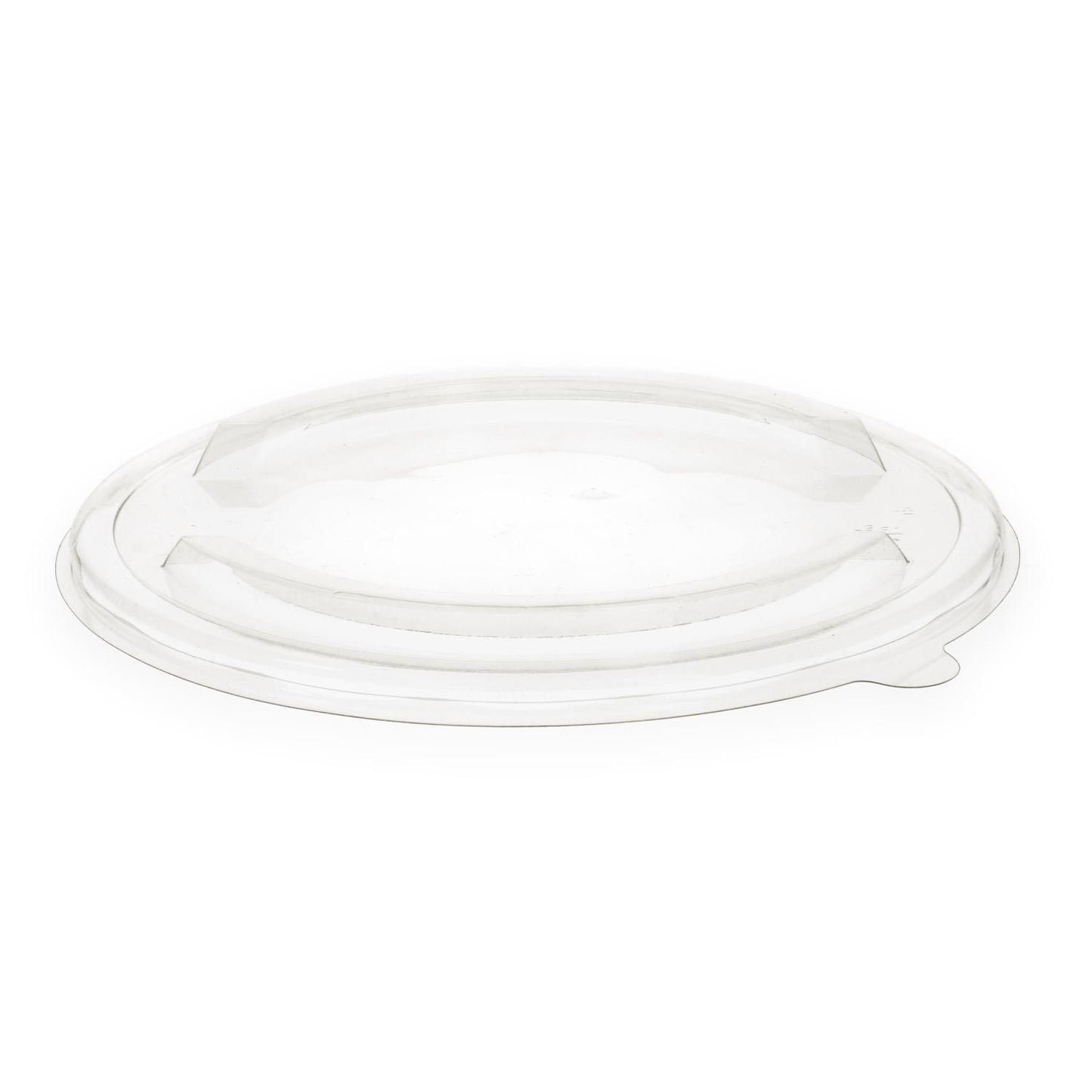 Plastlåg Verive rundt PET Ø185mm klart til brun kraft salatskål,50 stk/ps