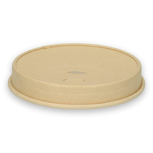 Drikkelåg Pap Ø90xH16mm Til Kaffebæger Natur Verive,50 stk/ps