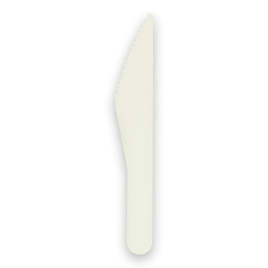 Kniv Verive 157mm hårdt papir kraftig FSC bionedbrydelig glat overflade hvid,100 stk/ps