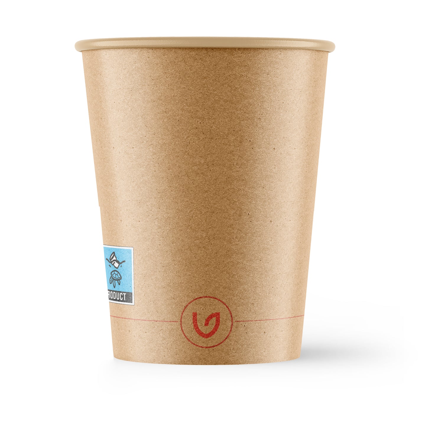 Kaffebæger Pap/Ac Ø90xH94mm 27cl 10oz Single Wall Brun Verive,50 stk/ps