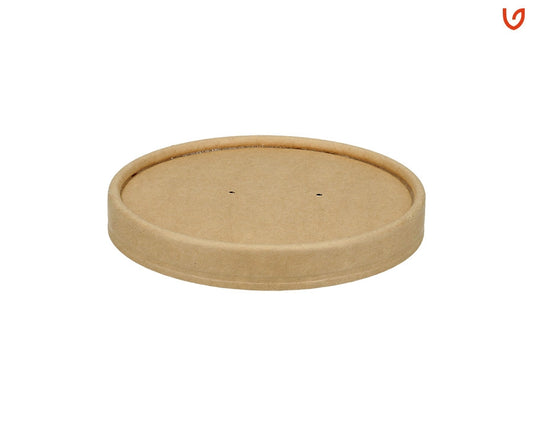 Låg Verive Rund Ø18.5xH1.5cm Pap/PLA FSC Brun,50 stk/ps