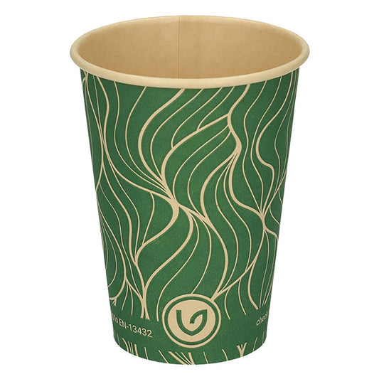 Kaffebæger Bambus Ø70xH90mm 22cl 7.5oz Single Wall Grøn/Brun FSC Verive,100 stk/ps