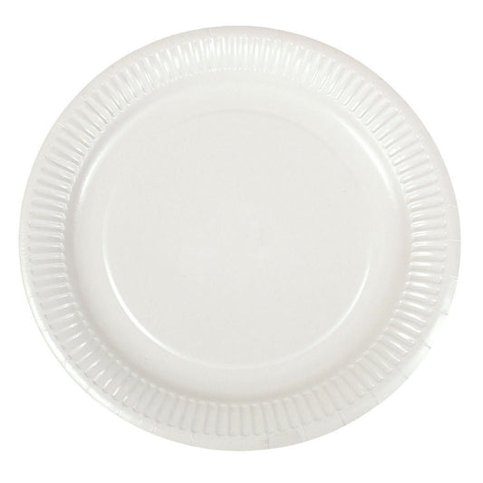 Paptallerken Verive Ø23xH1cm Clay-coated Hvid,50 stk/pk
