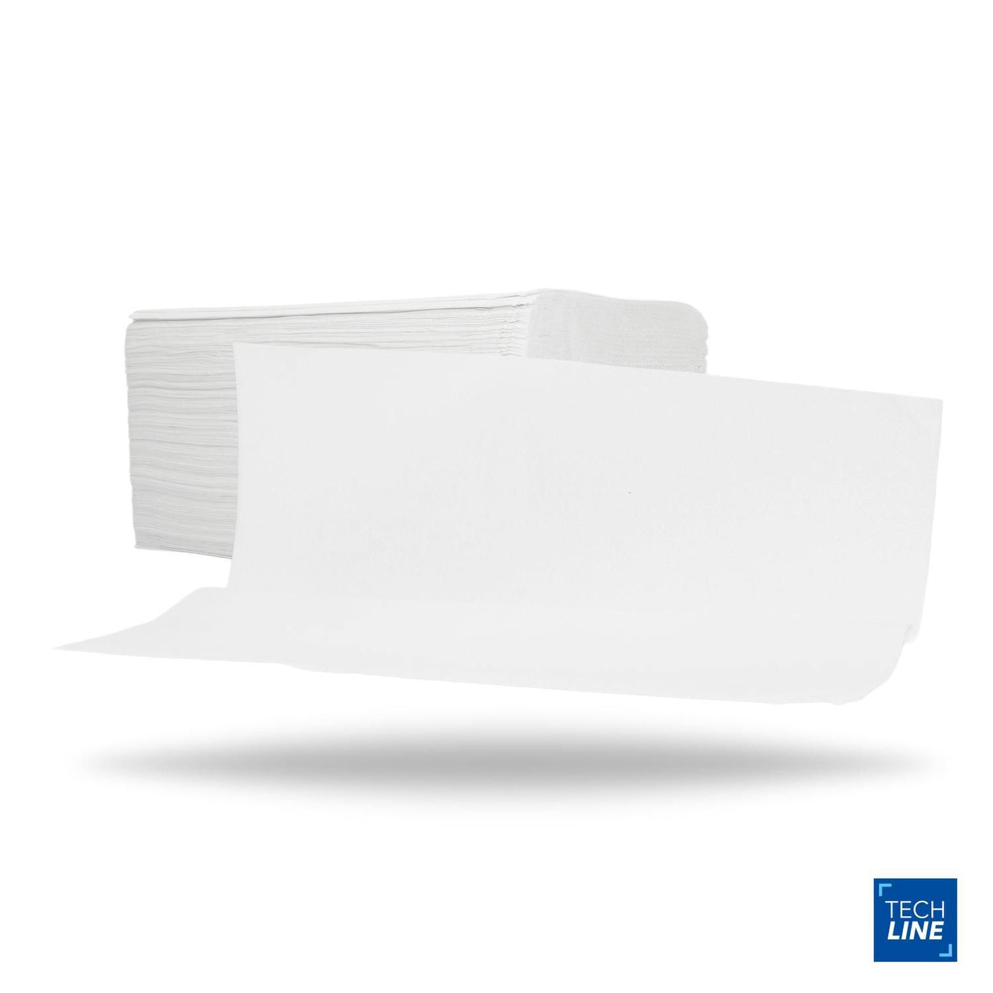 Håndklædeark Techline V-fold 2-lag L24x21xD10.5cm Genbrug hvid,12 pk x 250 stk x 250 stk/krt