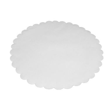 Fadpapir Ø26 cm Rund Præget Hvid,500 stk/pk