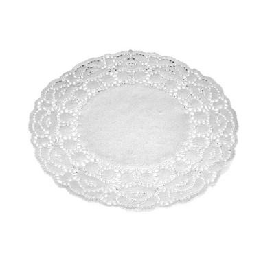 Kagepapir Ø18 cm Rund Udstanset Hvid,500 stk/pk