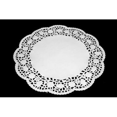 Kagepapir Ø27 cm Rund Udstanset Hvid,500 stk/pk