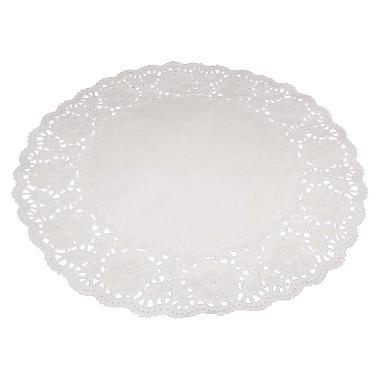 Kagepapir Ø37 cm Rund Udstanset Hvid,500 stk/pk