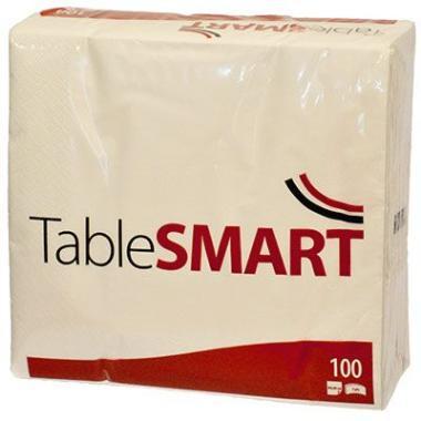 Serviet TableSMART 40x40cm 2-lag hvid,100 stk/pk