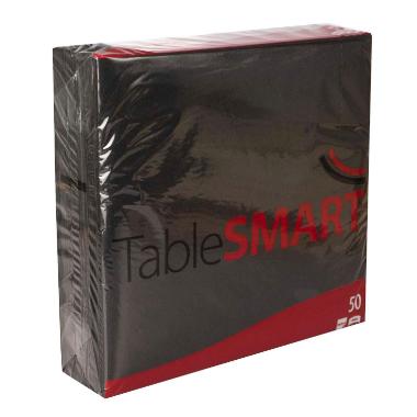 Serviet TableSMART airlaid 40x40 cm 1/4 fold Sort,12 pk x 50 stk/krt