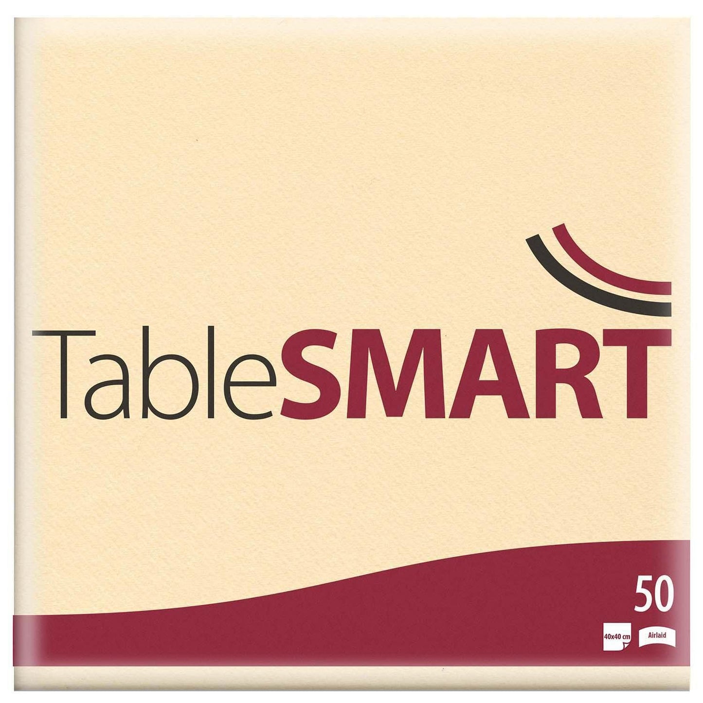 Serviet TableSMART airlaid 40x40 cm 1/4 fold Buttermilk,12 pk x 50 stk/krt