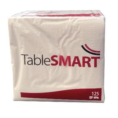 Frokostserviet, 1/4 Fold, 3-lags, 33x33, Table Smart, Cream, ( 125 stk )