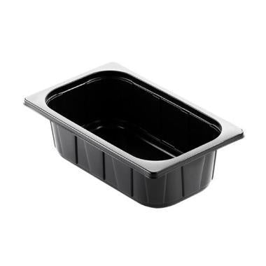Bakke 1-rum 1/4 GN 2000 ml 265x162x80 mm PP Sort,4 pk x 50 stk/krt