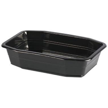 Bakke 1-rum 1000 ml 215x148x50 mm HMR PP Sort,312 stk/krt