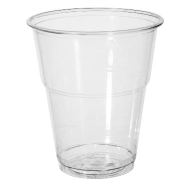 Plastglas 30 cl Bioware H110 mm Ø95 mm Bionedbrydelig PLA Klar,50 stk/ps