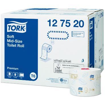 Toiletpapir Tork Premium T6 Mid-size 2-lag 90 m,27 rl/krt