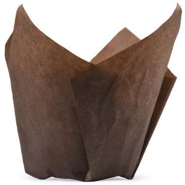 Muffinsform Mini Tulipan Ø35 mm Ark 100x100 mm Brun,6 pk x 50 stk/krt