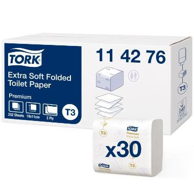 Toiletpapir Tork Premium T3 Ekstra soft 11x19 cm,30 pk x 252 stk/krt