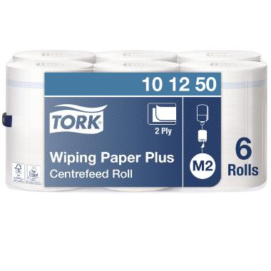Håndklæderulle Tork Plus M2 2-lag 160m uden Hylse Hvid,6 rl/krt
