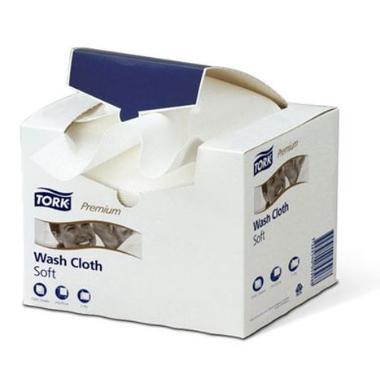 Vaskeklud Tork Premium Soft 300x190 mm 1-lag Hvid,8 pk x 135 stk/krt