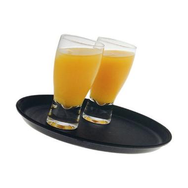 Tjenerbakke Ø35.5 cm med Antislip Polyester Sort,stk