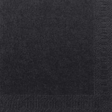 Serviet Duni 33x33cm 3-lag Sort,125 stk/pk