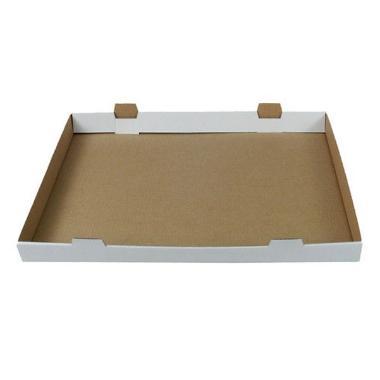 Transportæske 600x430x50 mm Brun/Hvid Kagemandsstr,25 stk/krt