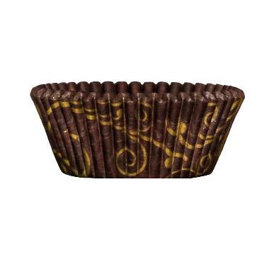 Kagekapsel nr 10 Ø45x27 mm Brun/Guld,4 pk x 500 stk/krt