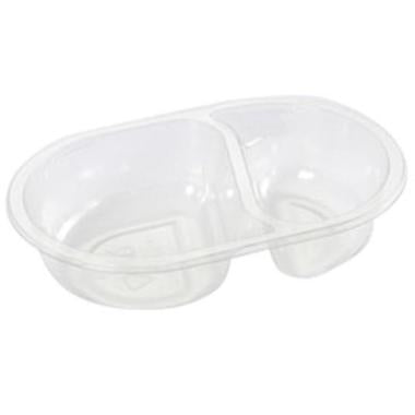 Bakke 2-rum 275/155 ml 176x116x40 mm Oval APET Klar,900 stk/krt