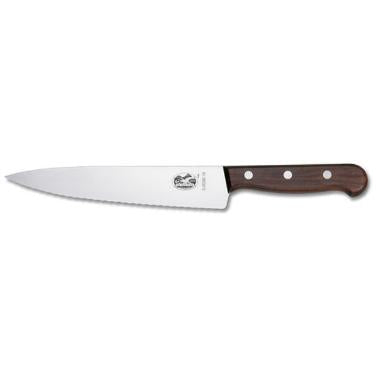 Kokkekniv Victorinox klinge 25 cm Bølgeskær Palisanderskaft,stk