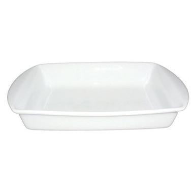 Fad Kera 30x24 cm Rektangulær Ovnfast Porcelæn Hvid,stk