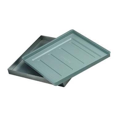 Spildbakke 52x52x3.5 cm Plast Grå til Opvaskekurve,stk